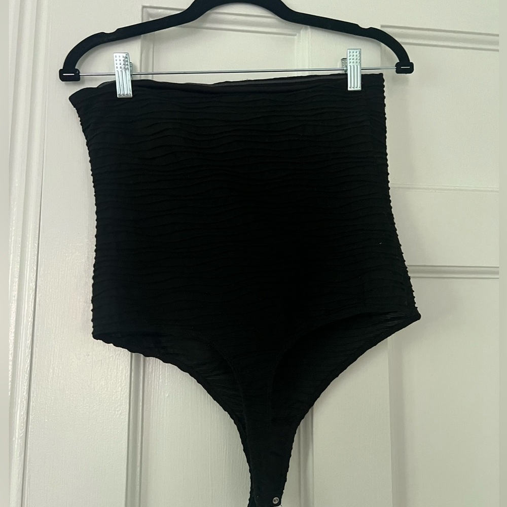 Princess Polly zebra texture tube top bodysuit